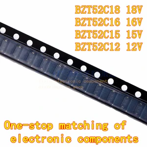 20 шт./упаковка BZT52C18 WL 18 в BZT52C16 WK 16 В BZT52C15 WJ 15 в BZT52C12 WH 12 В SOD-123 SMD диодный регулятор напряжения