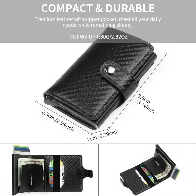 Sleek Carbon Fiber RFID-Blocking Slim Wallet