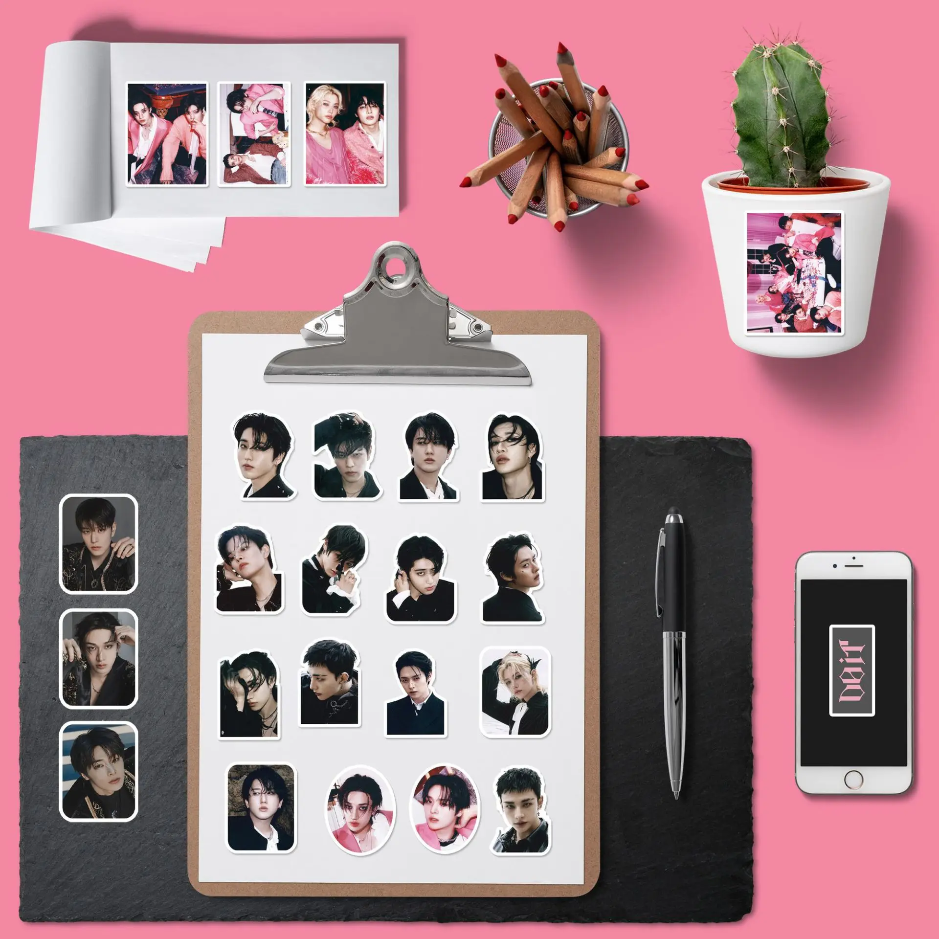 스트레이 키즈 DO IT 앨범 스티커 컬렉션 - 97개 리 펠릭스 테마 데칼 - 저널링, 노트북 및 여행 가방에 적합한 스티커