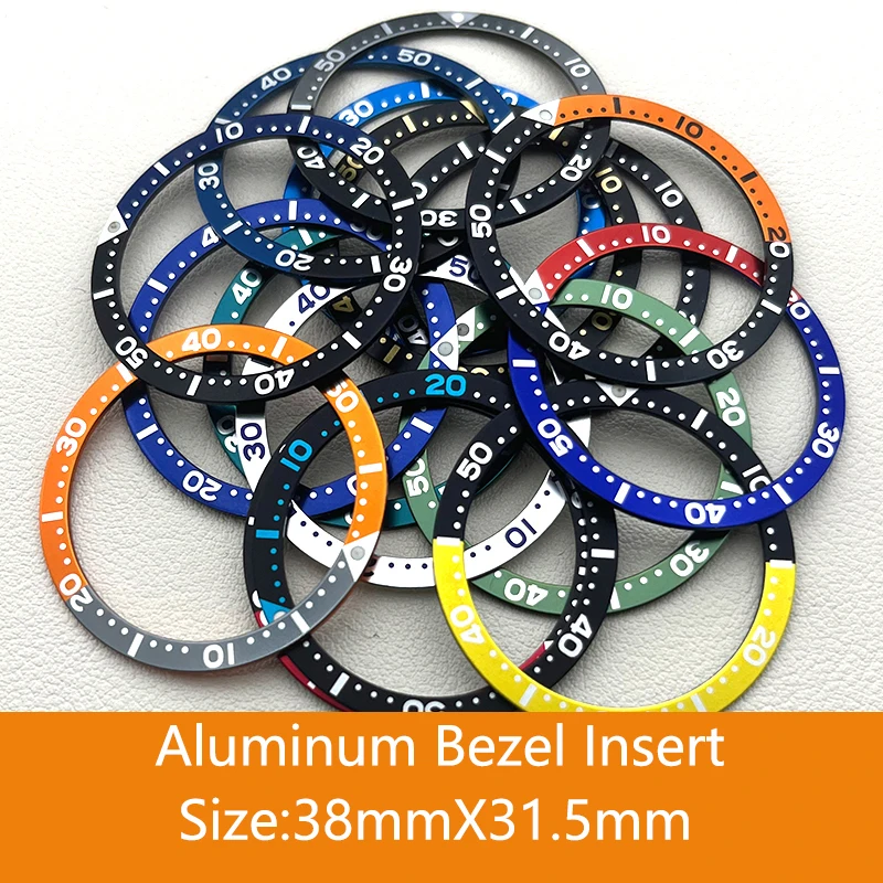 

Aluminium bezel insert 38mmX31.5mm, flat bezel for Seiko SKX007/SKX009/SKX011/SKX171/SKX173/SRPD cases Bi-Colour Bezel