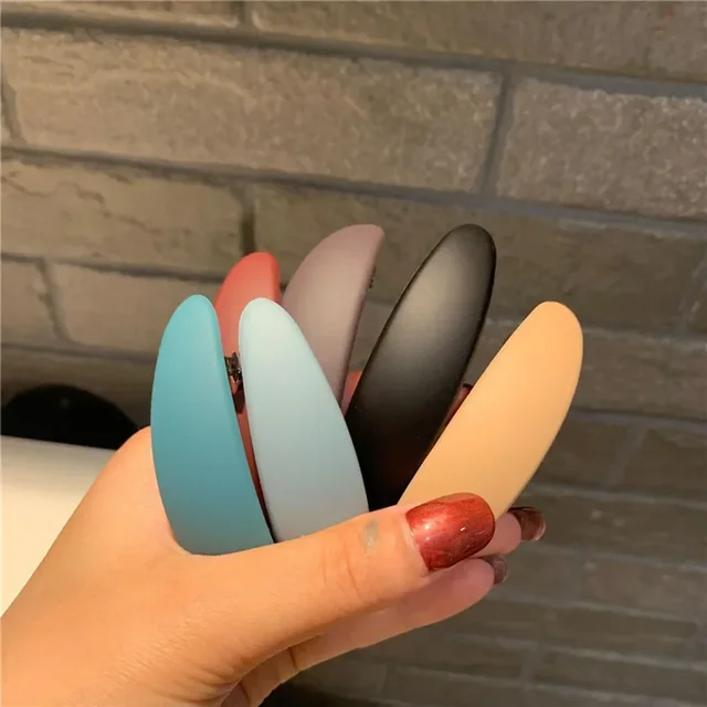 Matte Korean Geometric Hair Clips Elegant Women Semicircle Barrettes Hairpins Ponytail Holder Hairgrips Fashion Hair Accessories