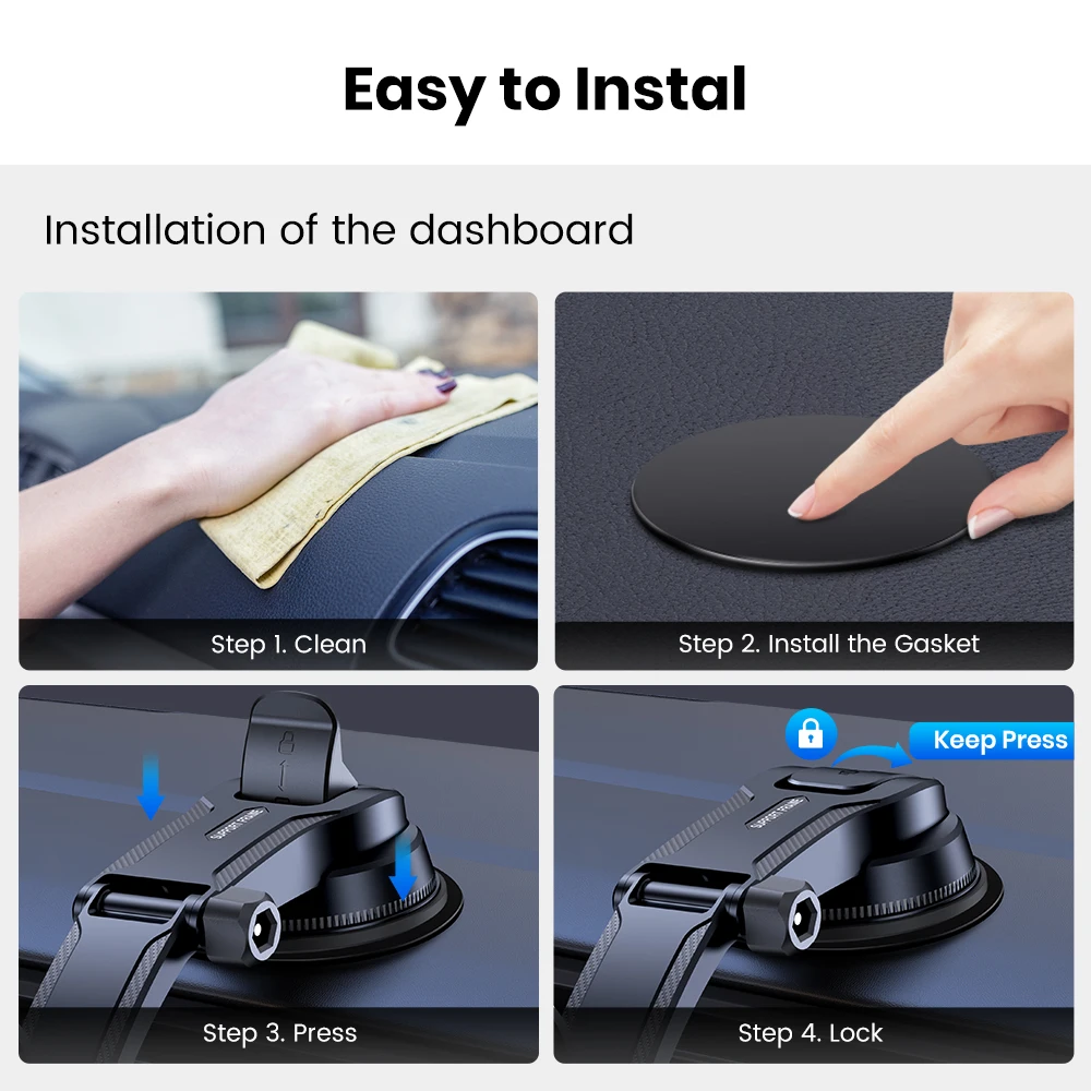 Cell Phone Holder for Car, Universal Mount Dashboard for iPhone 14 13 12 11 Pro