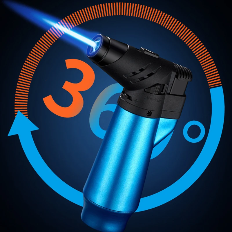 High Jet Flame Gas Lighter Refillable Adjustable Gas Jet Torch Lighter Barbecue Tool Men's Flame Ignition Tool