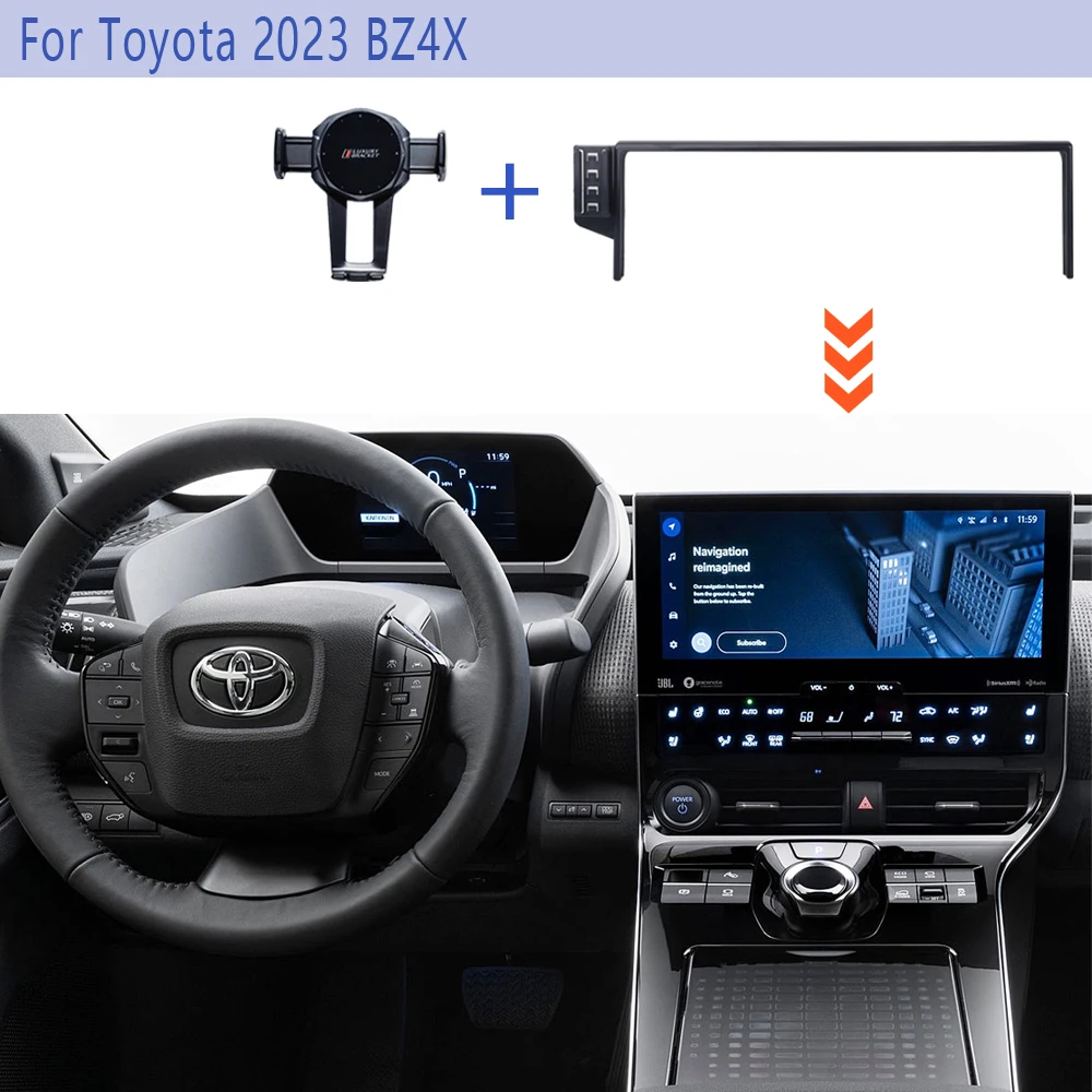 

Автомобильный держатель для телефона для Toyota BZ4X 2023 экран фиксированный навигационный кронштейн база Беспроводная зарядка подставка для мобильного телефона автомобильные аксессуары