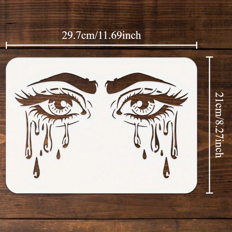 A4 29*21cm 큰 눈 DIY 스텐실 벽화 스크랩북 색칠 엠보싱 앨범 장식 종이 카드 템플릿,벽