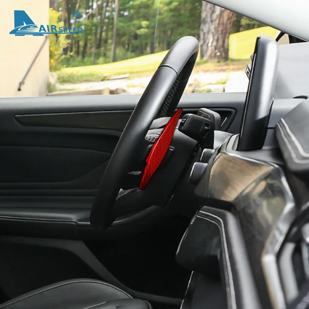 

Real Hard Carbon Fiber Car Steering Wheel Paddle Shifter Cover Sticker for Ford Kuga Focus EcoSport Escape Interior Accessories