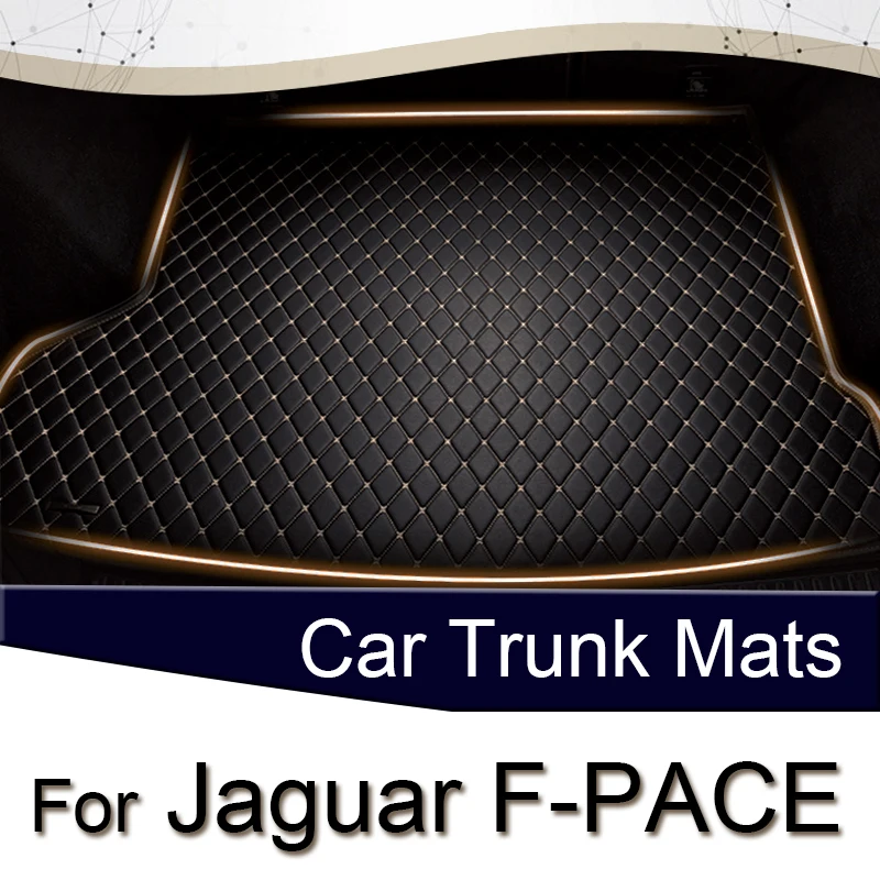 

Из искусственной кожи Custom автомобильные коврики для багажника Jaguar F-PACE F-TYPE I-PACE 2018-2022, детали интерьера, автомобильные аксессуары, ковер