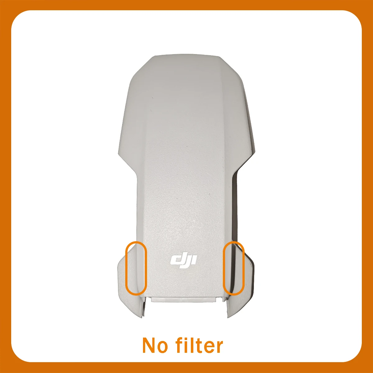 Coque arrière de remplacement pour DJI Mini 3 Pro, montrant les connecteurs et le logement batterie.