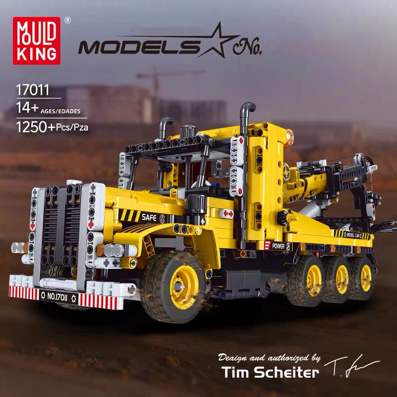 Mold King Technical Heavy-Duty Tow Truck Building Blocks City Engineering Vehicle Car Bricks Toys For Kid Regali Di Natale Moc