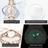 OLEVS Watches for Women Waterproof Ceramic Strap Women's Watch Luxury Diamond Inlay Luminous Dial Calendar Original Quartz Watch 5