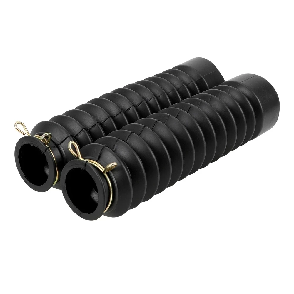 2Pcs Fork Bellows Front Black Universal off-road Motorcycles rubber Boot Dust Cap 13 Section Rubber Front Fork Boot NEW