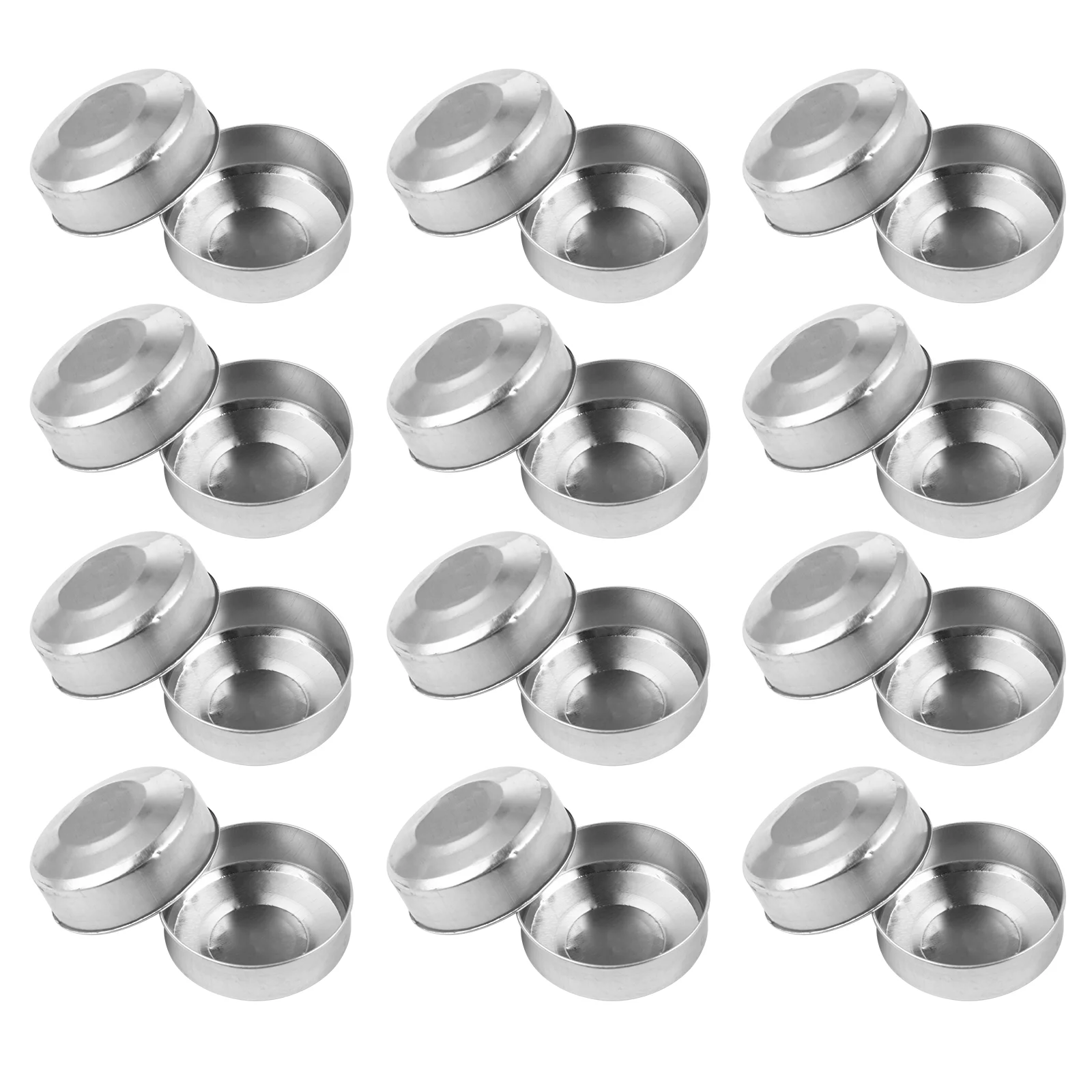 100 Pcs Tea Wax Aluminum Box Light Holders Tealight Case Cup Empty Jars Cups Candles Travel