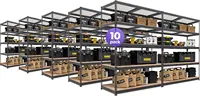 5 Tier Laminated Heavy Duty Garage Storage Adjustable Wide Size Metal Shelving Unit Utility Rack Shelves Organization Shelf Shed 1