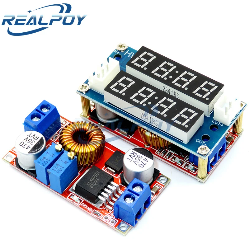 2-in-1 XL4015 5A einstellbare Leistung CC/CV Step-Down-Lademodul LED-Treiber Voltmeter Amperemeter Konstantstrom Konstantspannung