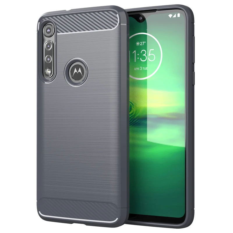 Luxury Shockproof Silicone Phone Case – Full Protective Carbon Fiber Design