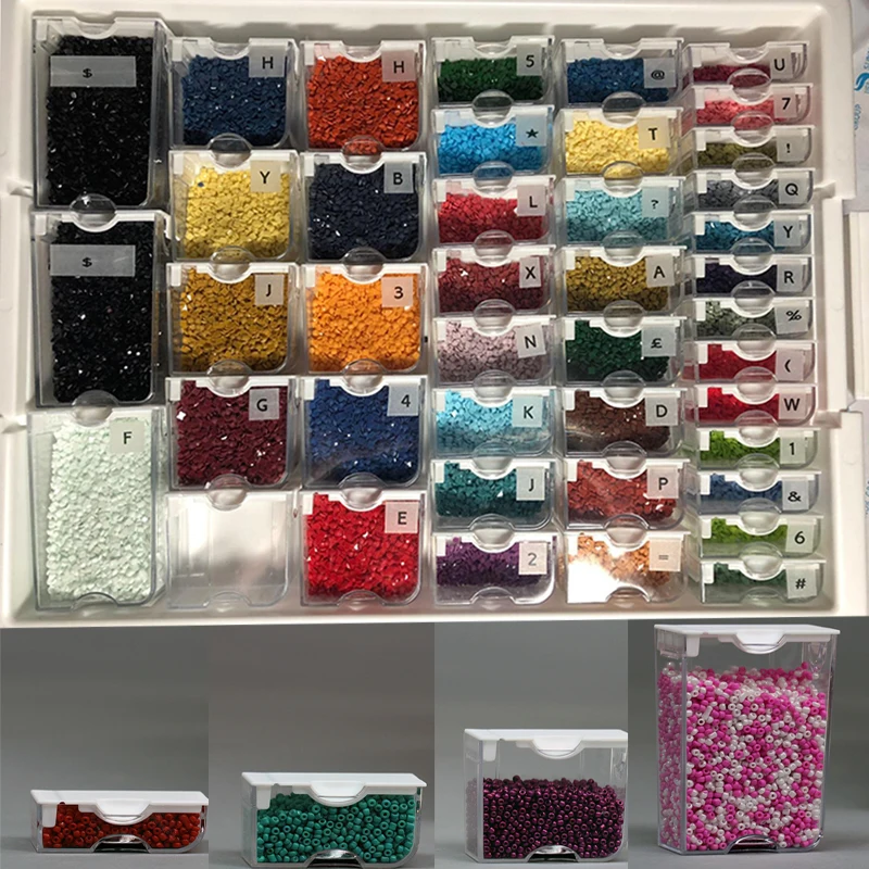 elizabeth ward bead storage portable container transparent 42/50/78 grids  box - AliExpress