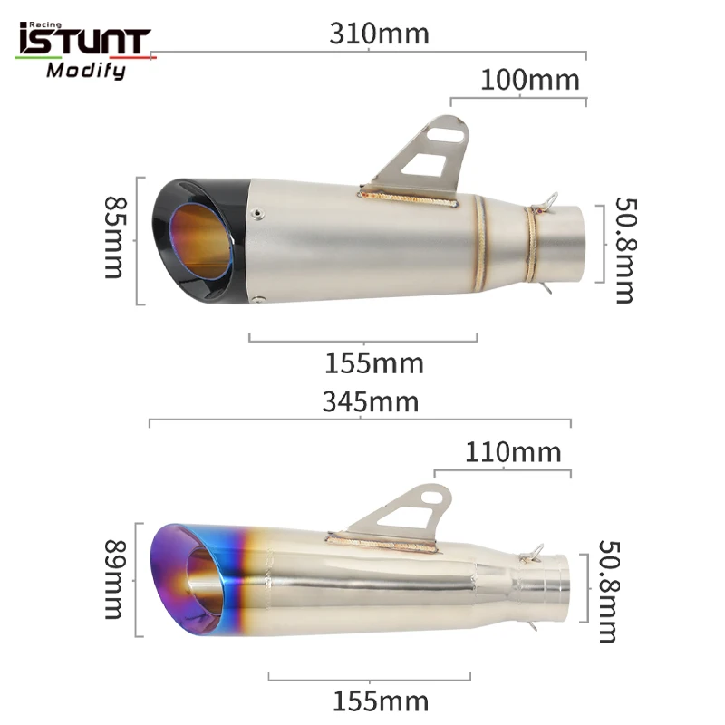 For SUZUKI GSF650 GSX650F 2007-2016 GSF 1250 2007-2018 Exhaust Set Stainless steel Motorcycle Muffler Pipe Silencer Espace Moto - Image 3