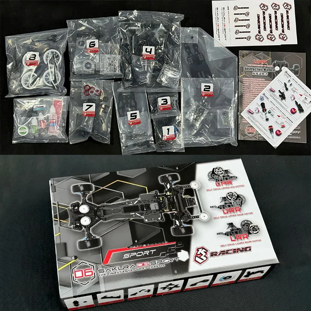 3Racing Sakura D6 SPORT D6S RWD KIT 1/10 RC Electric Remote Control Model Car Professional Drift Racing Adult Children's Toys 3