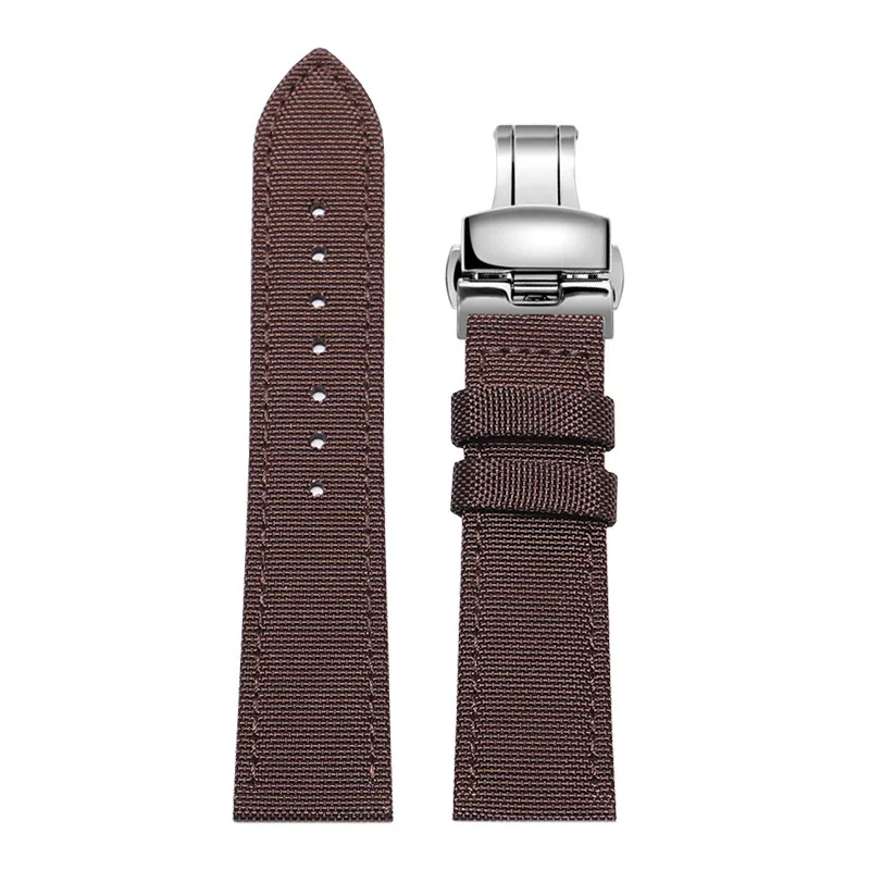Men's Woven Nylon Watch Strap - Durable Design in Black