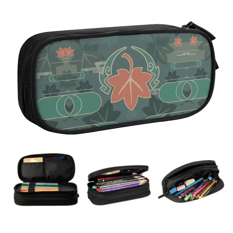 

Korean Genshin Impact Kazuha Icon Pencil Cases for Boys Gilrs Custom Anime Game Large Capacity Pen Bag Box School Supplies