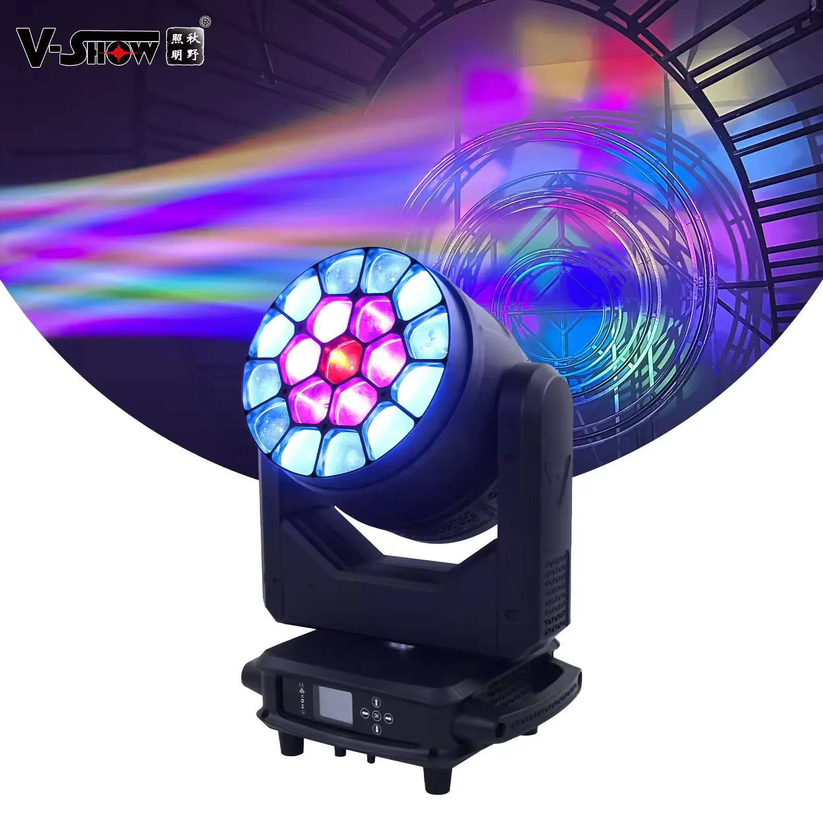 VSHOW R1940L Big Bee 19*40W Wash RGB Moving head light High Power LED Wash Moving head for Dj Concert
