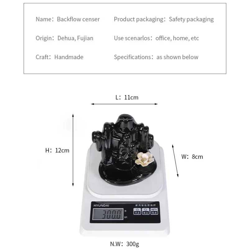 1 قطعة ، لاكي لوتس السيراميك خشب الصندل البخور الم...