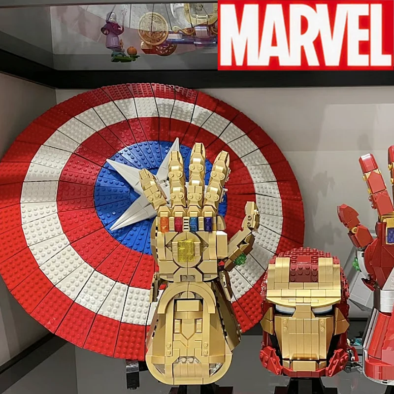 Vendita Calda Marvel Blocks Brick Desktop Toy Iron Man Nano Gauntlet Thano Infinity Gauntlet Building Glove Modello Di Plastica Puzzle Gift