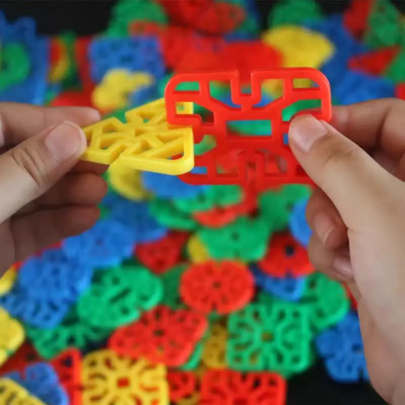 120/60PCS Snowflake Plastic Building Blocks STEM Construction Kindergarten Classroom Must Haves Educational Toys and Games