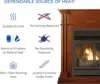 Dual Fuel Ventless Gas Fireplace System with Mantle, Remote Control, 6 Fire Logs, Use with Natural Gas or Liquid Propane 3