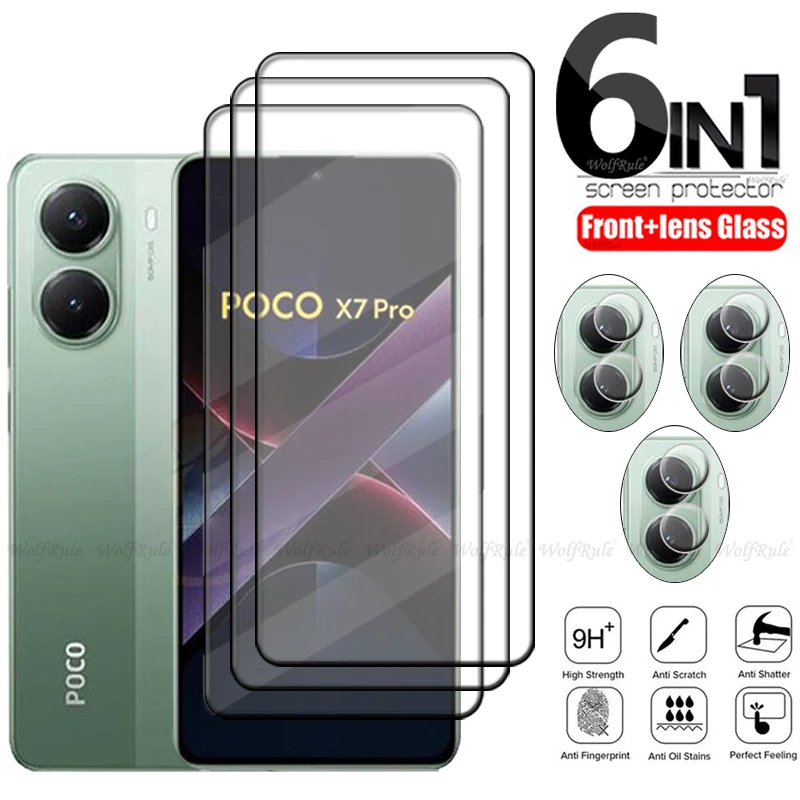 6-in-1 Tempered Glass & Full Screen Protector Set with Lens Protection
