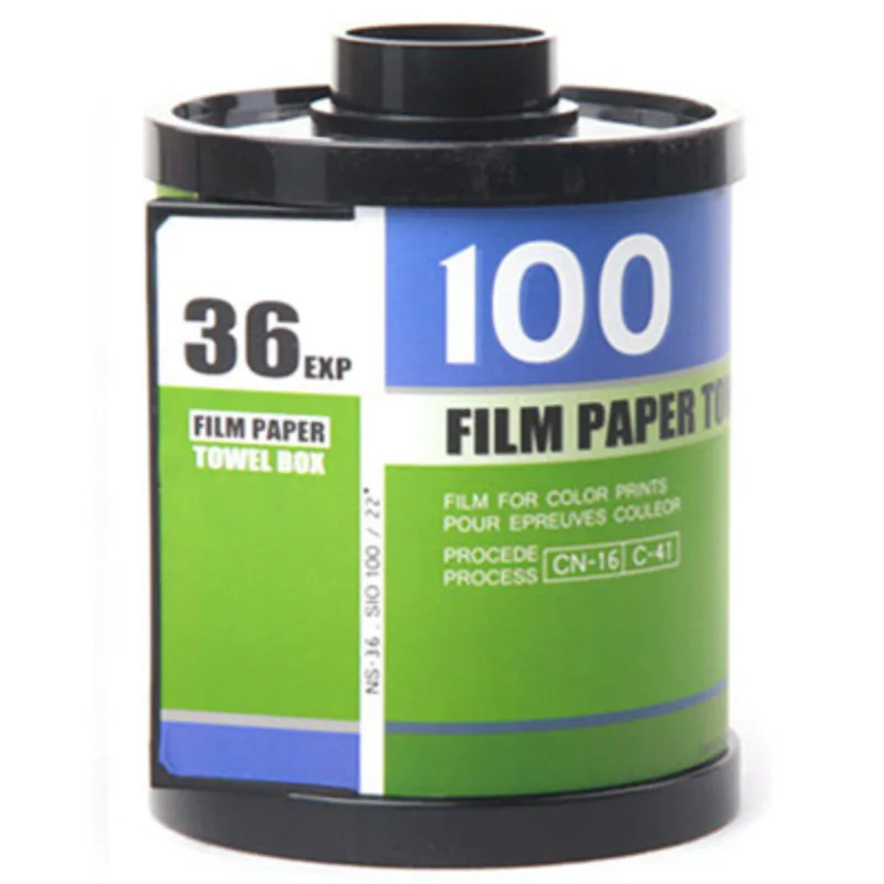 Creative Film Roller Paper Towel Box Tissue Dispenser Desktop Tissues Holder For Home Office Decorative Tissue Box Holder 5