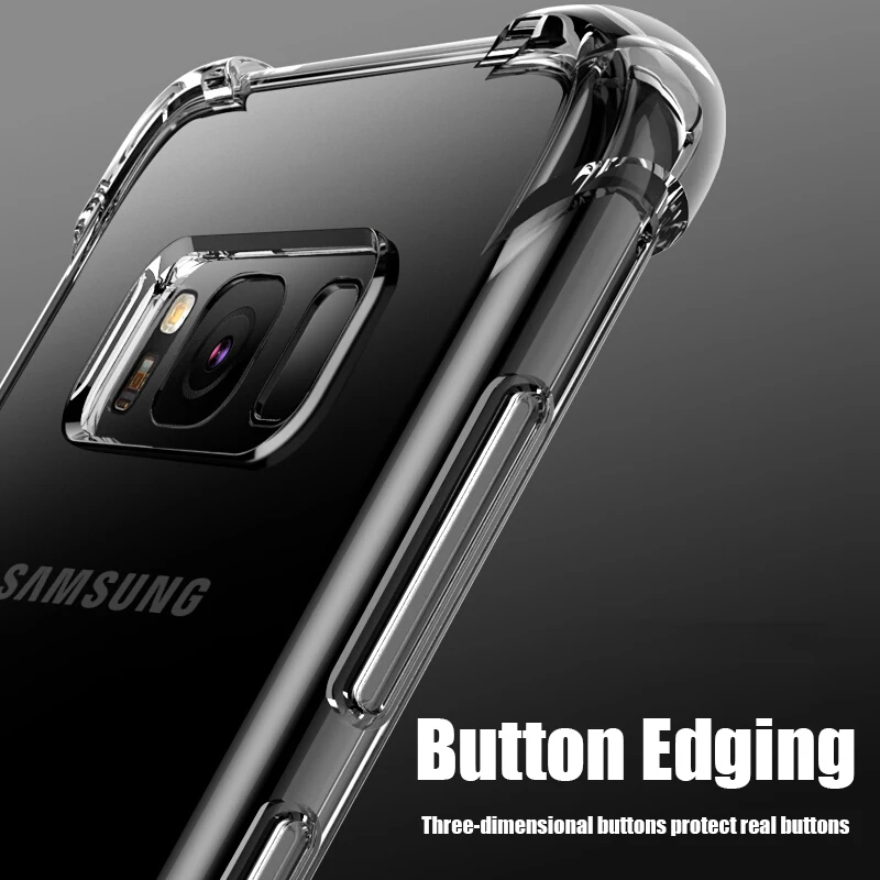Shockproof Clear Soft Silicone Case For Samsung Galaxy S20 S21 S22 S23 FE S8 S9 S10E S10 Note 10 Plus 20 Ultra Cover Cases - 5