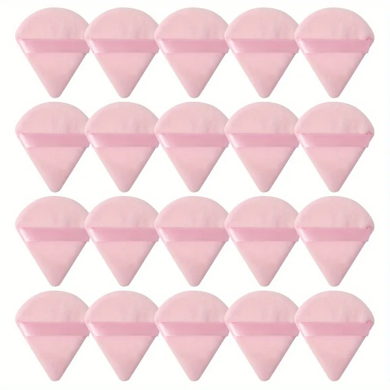 20 Pieces Black Triangle Powder Puff Makeup Puff Velour Face Cosmetic Foundation Sponge Wet Dry Makeup Tool For Makeup Starters 3