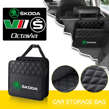 Organizer per Sedile Posteriore Auto con Tasca di Stoccaggio Automatica per Skoda S Rapid Fabia Octavia VII Roomster Yeti Superb Kodiaq Scala RS