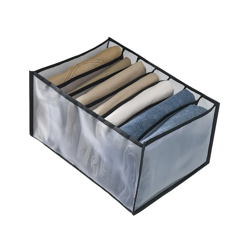 7 Slot per vestiti scatola per Organizer armadio armadio Jeans scomparti  scatole cassetto Jeans calzini separazione pantaloni cestini portaoggetti -  AliExpress