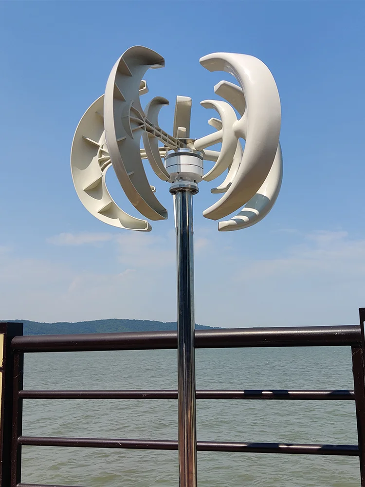 폴란드 창고 수직 터빈, 3000W 수직 샤프트 풍력 터빈, 저풍속 운전용 강력한 에너지, 12V, 24V, 48V