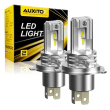 AUXITO H4 Fanless LED CSP Headlight Bulb for Car Motorcycle 9003 LED Hi/Lo High and Low Beam Headlamp Auto Head Lamp 12V 12000Lm