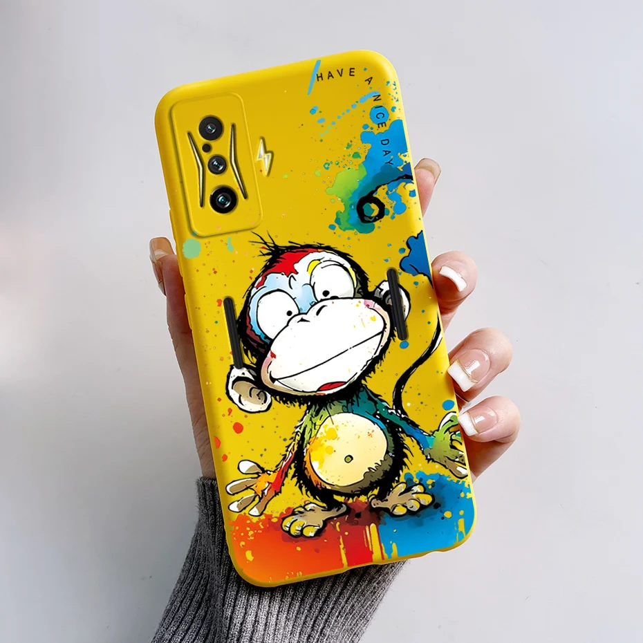 Silicone Soft Cartoon Frog Phone Case for Redmi K50 Gaming Edition