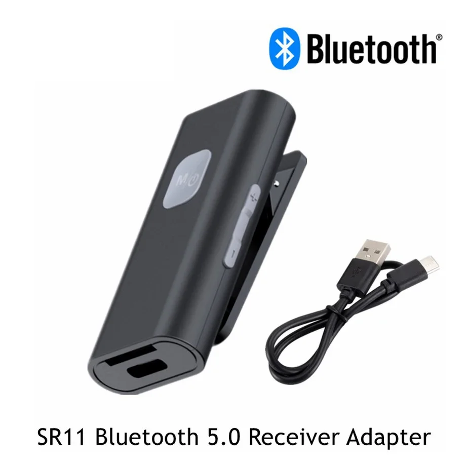 

SR11 Bluetooth BT 5.0 Receiver 3.5mm AUX Jack Audio Adapter Support Reader TF Card For PC Headphones With Mic Bluetooth