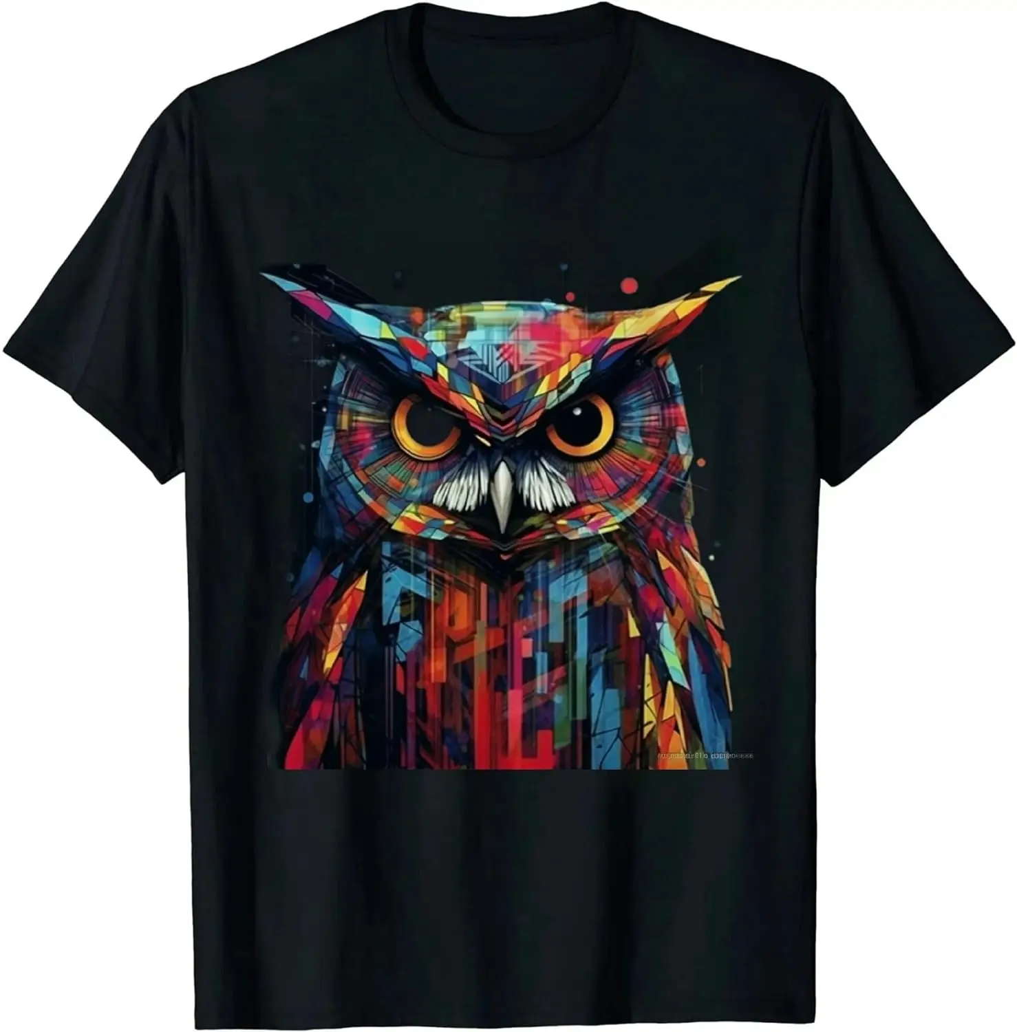 

Owl Geometric Animal Lover - Colourful Bird Art Animal Owl T-Shirt