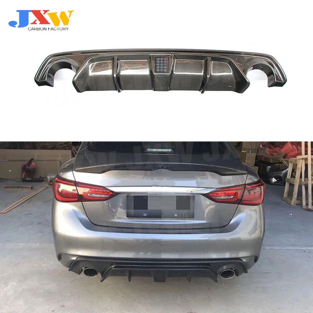Carbon Fiber Rear Bumper Diffuser For Infiniti Q50 Sedan 4 Door 2018