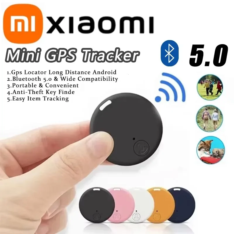 Anti Lose Tracker Xiaomi Mini 5.0 GPS Bluetooth Tracker Air Tag Anti-Lost Device Pet elderly Kids Wallet Tracking IOS Android Smart Finder Locator