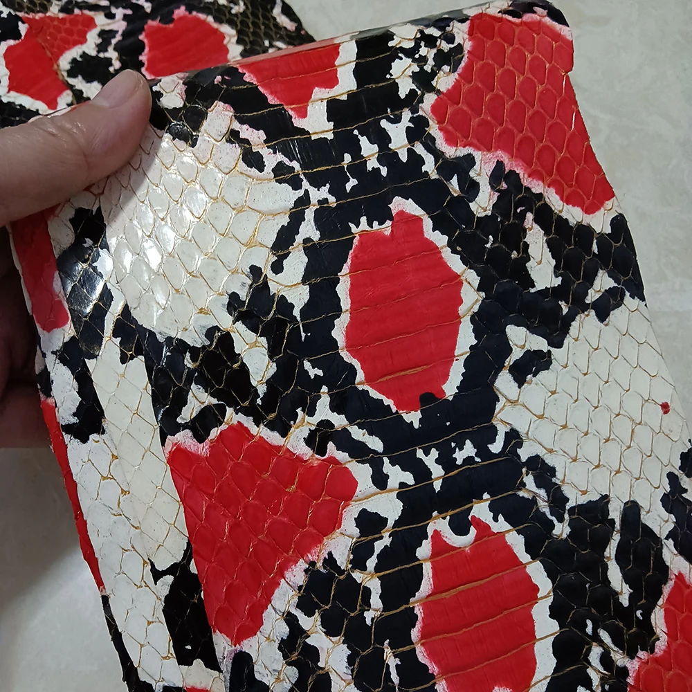 Snake Skin Printing Leather for Phone Case Leather Bag Belt DIY Handmade Watch Strap Making leather fabric