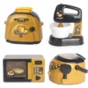 Children's Mini Play House Toy Black Gold Small Appliances Simulation Electric Kitchen Appliances Oven Washing Machine Toy Model 4