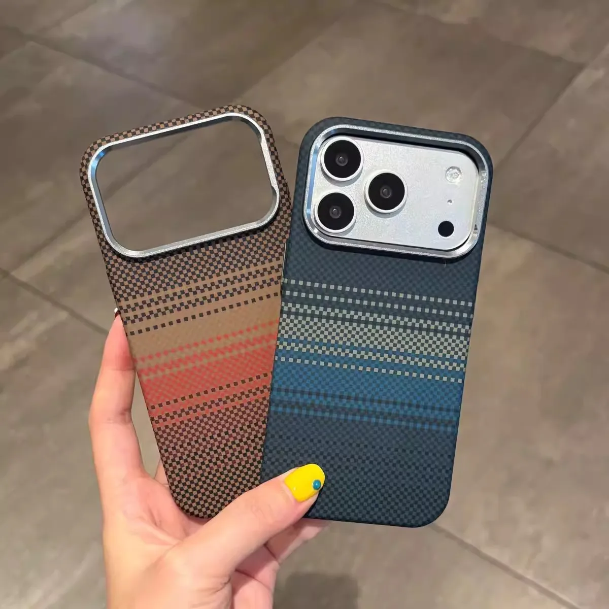 Sleek Carbon Fiber Texture Magnetic Armor Case with Alloy Camera Protection
