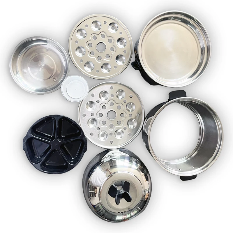 Egg Boiler Double Layers Egg Cooker Multi-function Breakfast Machine Stainless Steel Egg Steamer Mini Steamer Poacher Kitchen 6