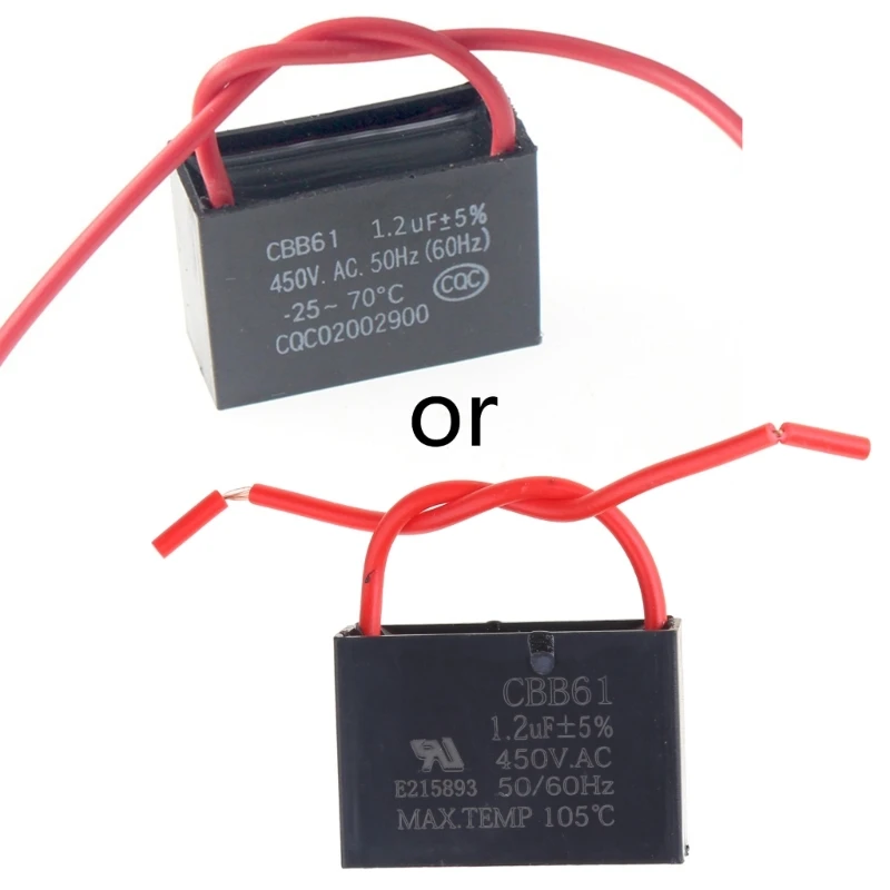 Cbb61 Condensatore Avviamento 450V 1/1.2/1.5/2/3/3.5/4/5/8/10/12/15/16/20Uf Condensatore Ventilatore A Soffitto Scarico