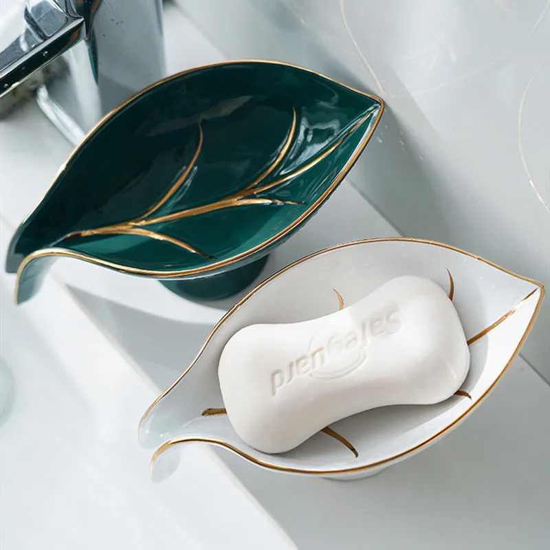 Description Picture 6 of itemCeramic Soap Dish Lightweight Luxury Drain Packaging Box Kitchen Storage Box Soap Cover Bathroom Shelf