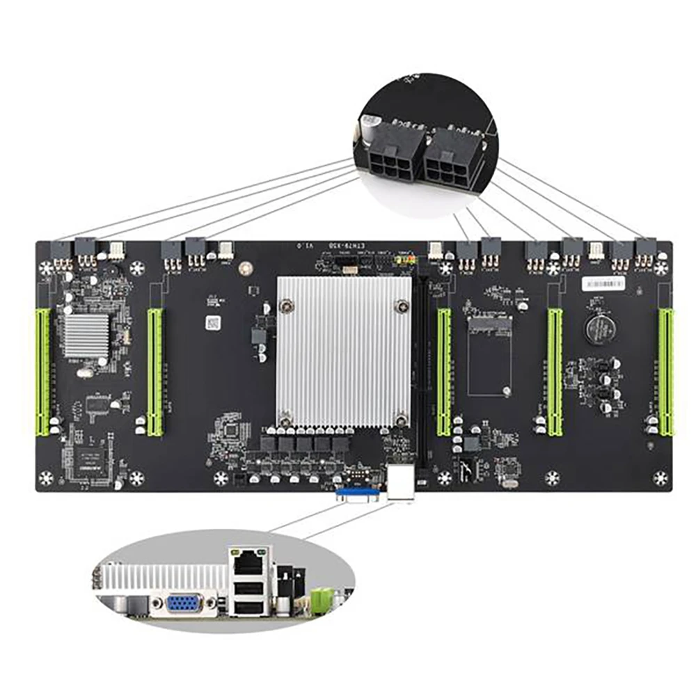 ETH79-X5B BTC ̴   E5 2620 CPU + 128G SSD + HD  ÷ +  ڵ LGA2011 DDR3 RAM 5 PCIE16X 80mm