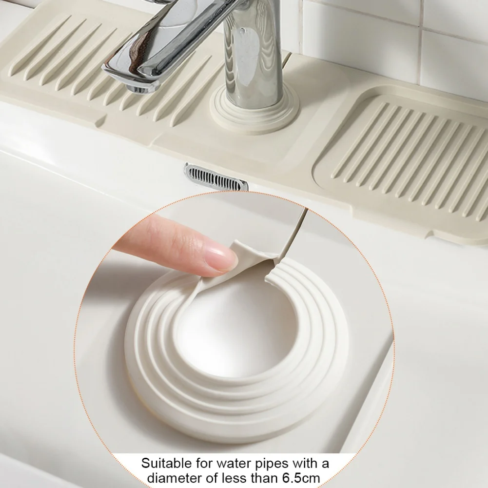 

Kitchen Faucet Absorbent Mat Sink Splash Guard Silicone Drainage Drying Pad Kitchen Bathroom Countertop Protection Mat